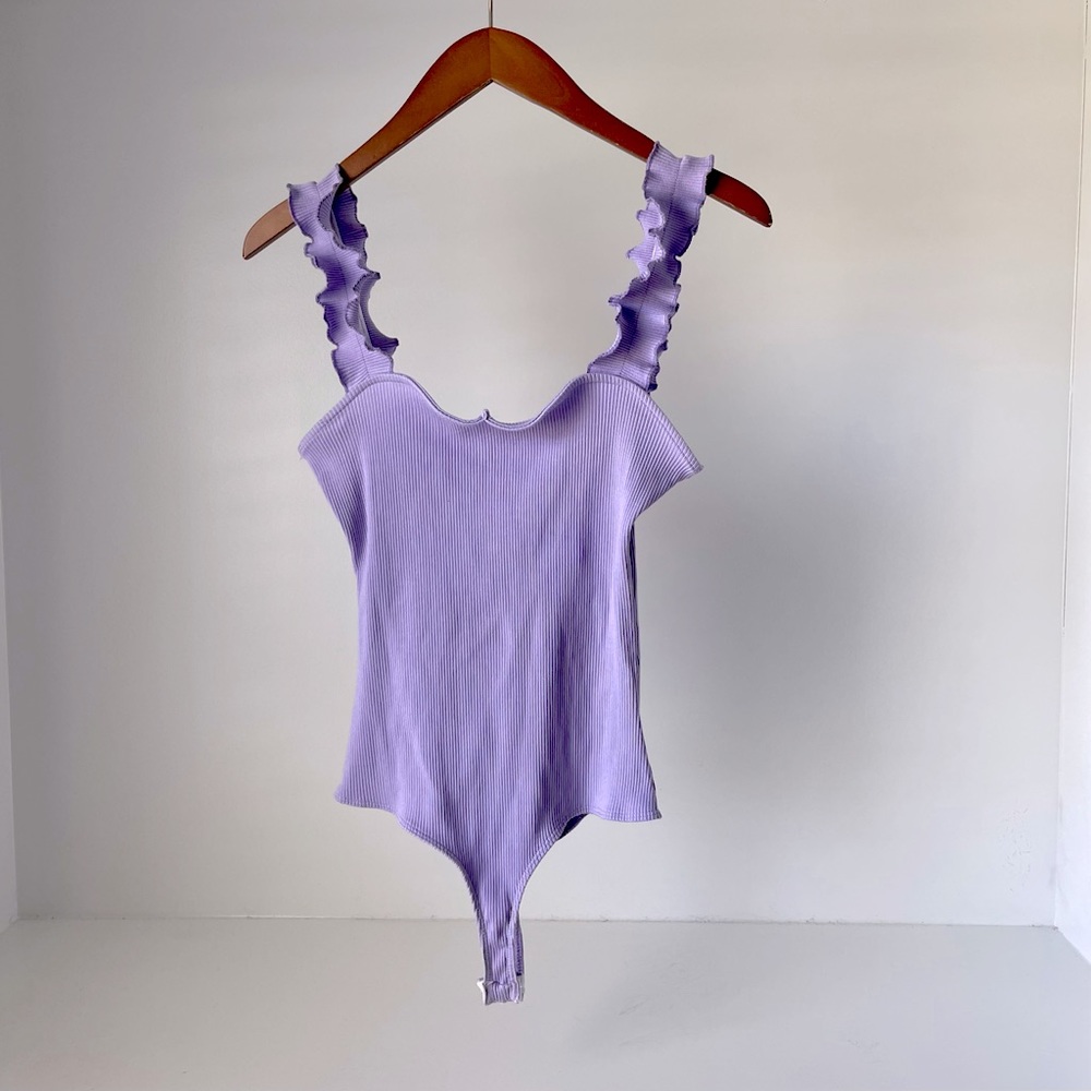 Charlotte Avery purple/lilac bodysuit, size large